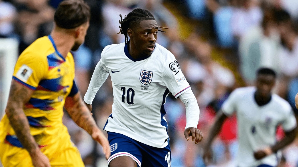 Ebere Eze playing for England against Andorra